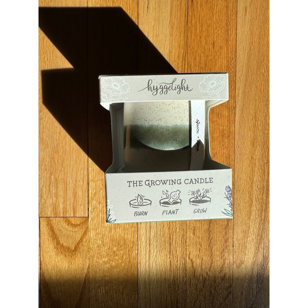 'Growing' Candle Spice + Fire ceramic candle with seeds for planting after use